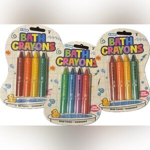 3 Bath Crayons Sets of 4 each - Non-Toxic and Washable